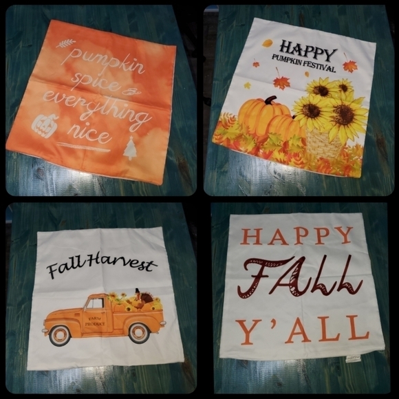 New Happy Pumpkin Fall Pillow Cover - Picture 4 of 4
